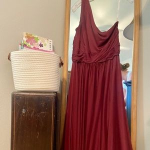 David’s Bridal one-shoulder bridesmaid dress